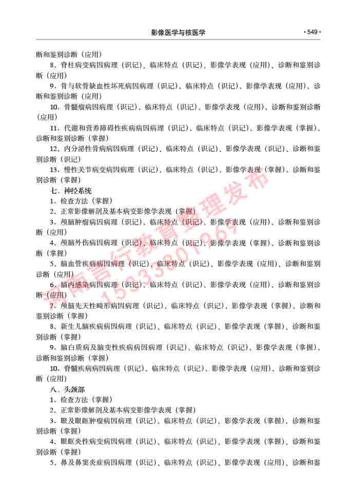同等学力人员申请硕士研究生临床医学(影像医学与核医学)专业学位证学科综合水平考试大纲及复习真题试卷与答案-549.jpg