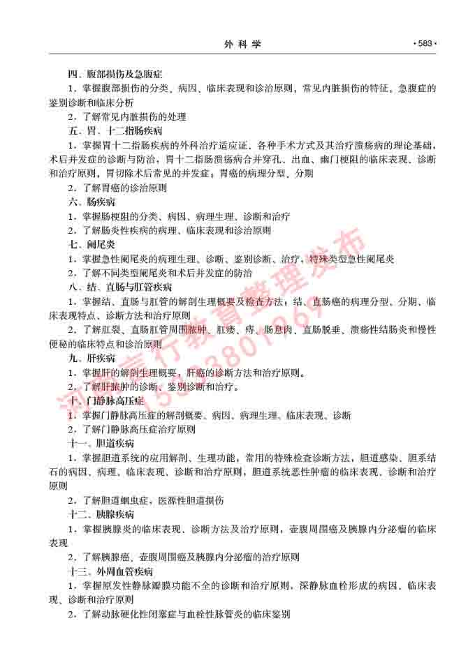 同等学力人员申请硕士研究生临床医学(外科学)专业学位证学科综合水平考试大纲及复习真题试卷与答案-583.jpg