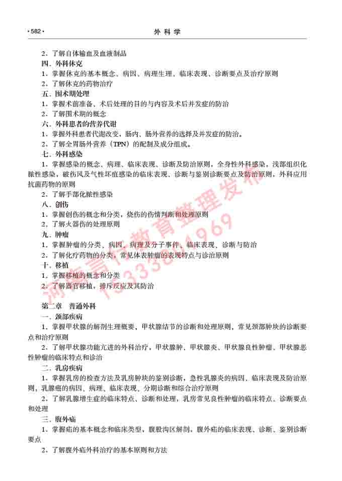 同等学力人员申请硕士研究生临床医学(外科学)专业学位证学科综合水平考试大纲及复习真题试卷与答案-582.jpg