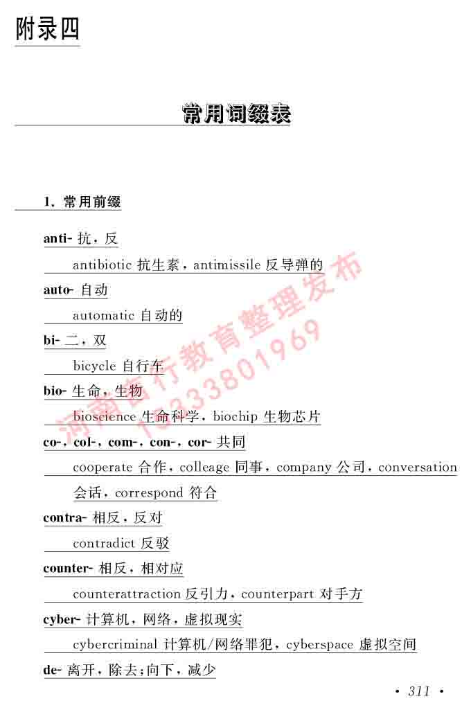 在职研究生同等学力人员申请硕士学位证英语水平全国统一考试复习大纲（第六次修订版）及模拟真题试卷含标准答案-315.jpg